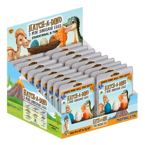 Zorbitz Mini Dinosaur Eggs Toy Multicolored 3 pc