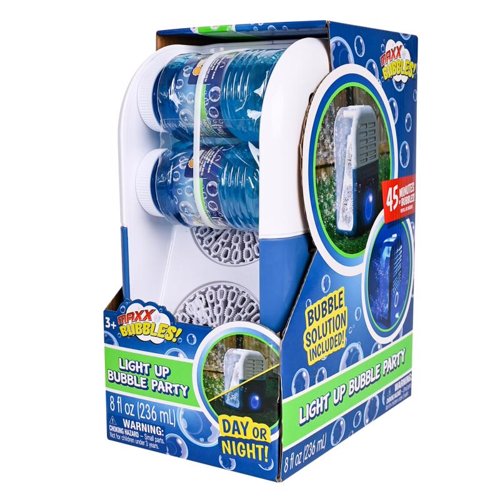 Maxx Bubbles Bubbles for the Ages Light Up Bubble Party Blue/White