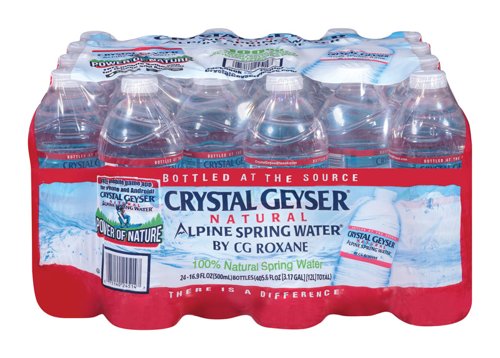 Crystal Geyser Alpine Spring Water Natural Bottled Water 0.5 L 24 pk