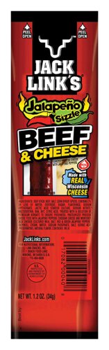 Jack Link's Jalapeno Sizzle Beef Stick and Cheese 1.2 oz Bagged