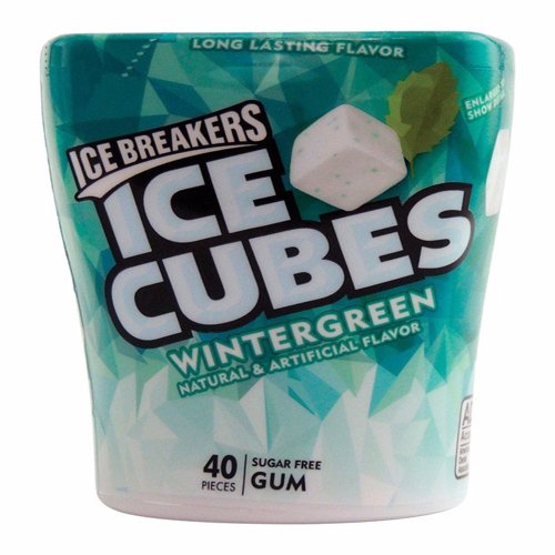 Ice Breakers Ice Cubes Sugar Free Wintergreen Chewing Gum 1 pk 40 pc