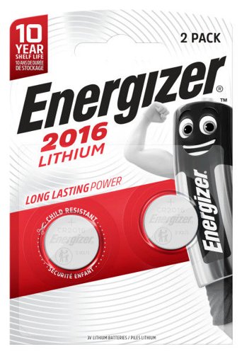 Energizer 2016/CR2016 Lithium Speciality Batteries (Pack of 2) 626986