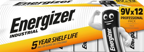 Energizer 9V Industrial Batteries (Pack of 12) 636109