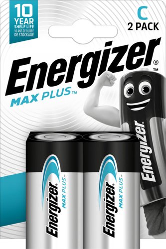 Energizer Max Plus C Alkaline Batteries (Pack 2) - E301324203