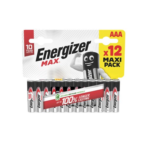 Energizer Max AAA Battery Pack of 12 AAAENEB12