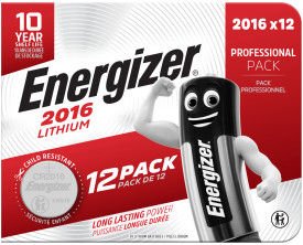 Energizer Lithium CR2016 Coin Cell (Pack 12) - 453836