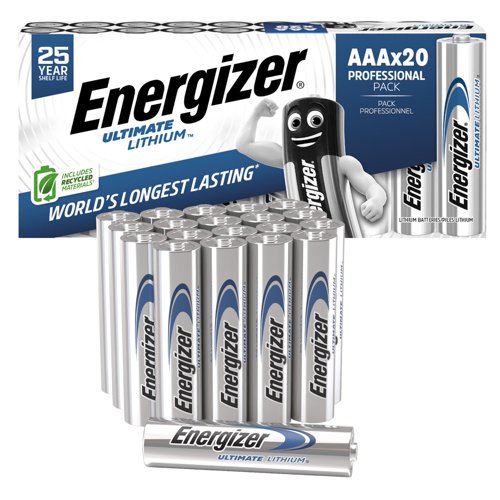 Energizer Lithium AAA Battery (Pack 20) - 454734