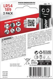 Energizer Speciality Alkaline Batteries 189/LR54 (Pack of 2) 623059