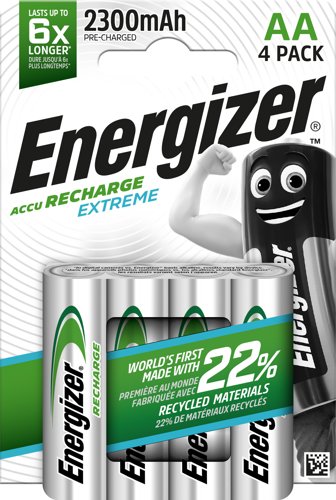 0 Energizer Extreme Rechargable AA Pack of 4
