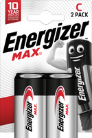 0 Energizer Max Alk C Pack of 2