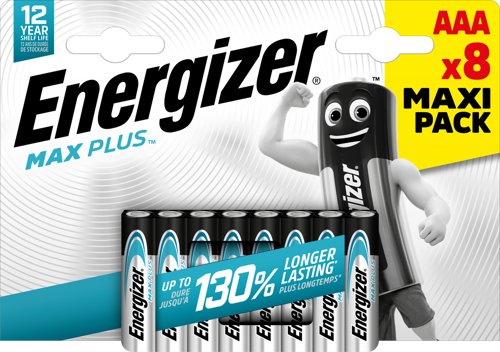 0 Energizer Max Plus Alkaline AAA Pack of 8