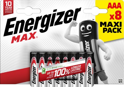 0 Energizer Max Alkaline AAA Pack of 8