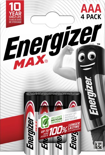 0 Energizer Max Alkaline AAA Pack of 4
