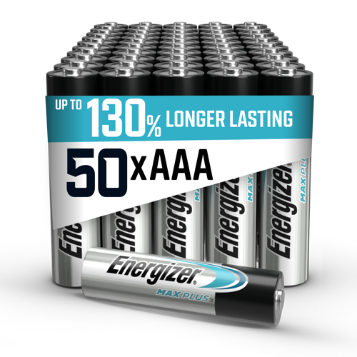 Energizer Max Plus Alkaline AAA Battery Pack of 50