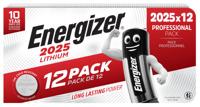 Energizer Lithium CR2025 Coin Cell Pack of 12