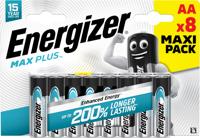 Energizer Max Plus Alkaline AA Battery Pack of 8