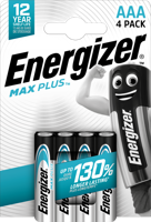 Energizer Max Plus Alkaline AAA Battery Pack of 4