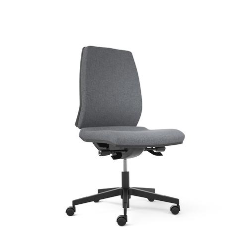 Opus chair - grey seat with fabric backrest