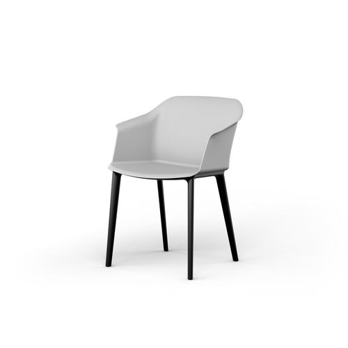 Scott chair - snow white polypropylene armchair shell