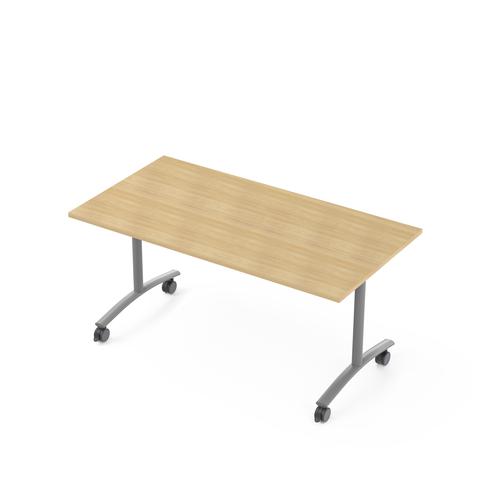 Flip-top table W. 1600 x D. 800 oak/grey
