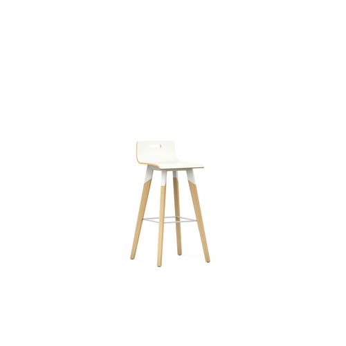 Evasion standing-height stool white