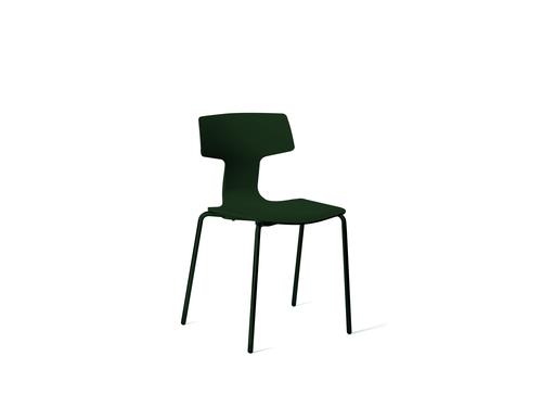 Tara chairs - set of 4 in dark green polypropylene 