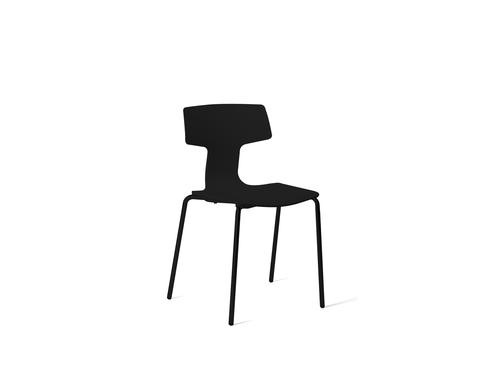 Tara chairs - set of 4 in black polypropylene 