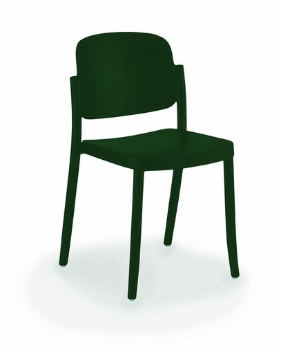 Line chairs - set of 4 in green polypropylene