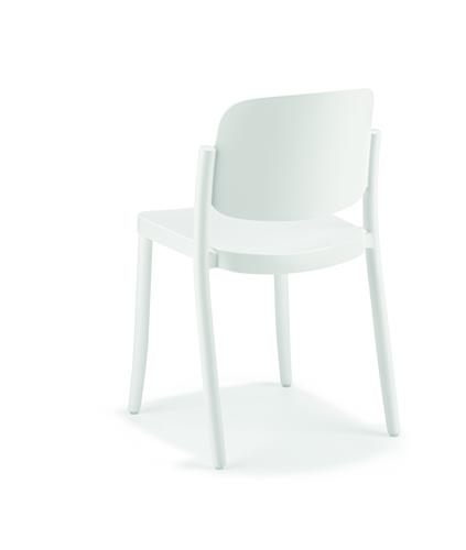 Line chairs - set of 4 in white polypropylene
