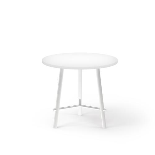 Clara Table in White laminate Diameter 800 mm H. 735