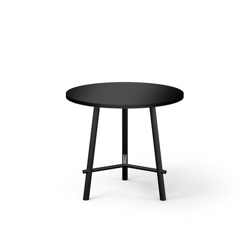 Clara table in black laminate diameter 800 mm H. 735