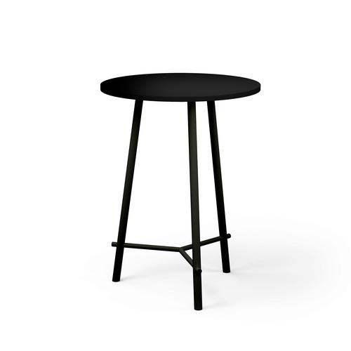 Clara Table in Black laminate Diameter 800 mm H. 1095
