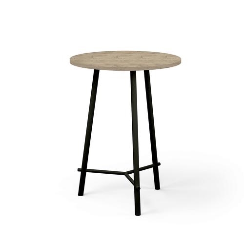 Clara table in brunzwick oak melamine diameter 800 mm H. 1095