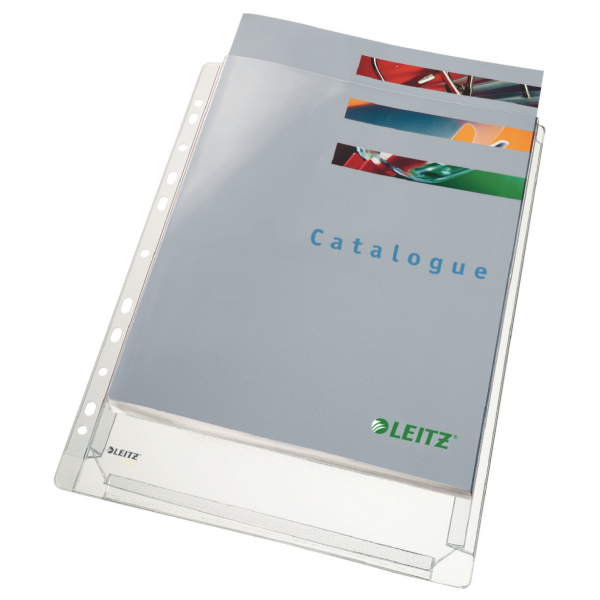 Leitz Premium Expanding Pocket Top-opening 170 Micron A4 Clear Ref 47188 [Pack 5]