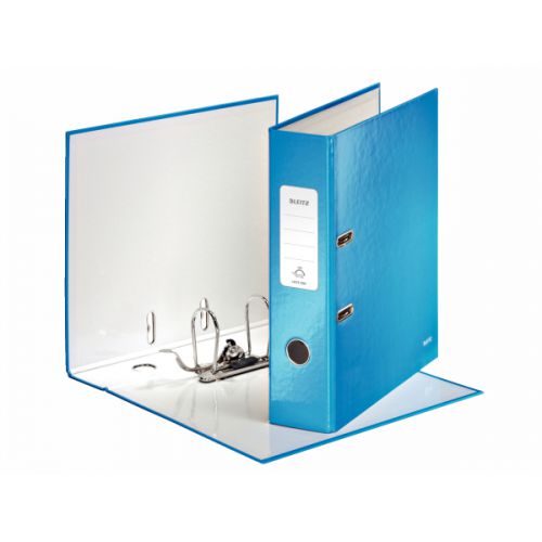 Leitz Wow Lever Arch File Laminated Paper on Board A4 80mm Spine Width Blue (Pack 10) 10050036
