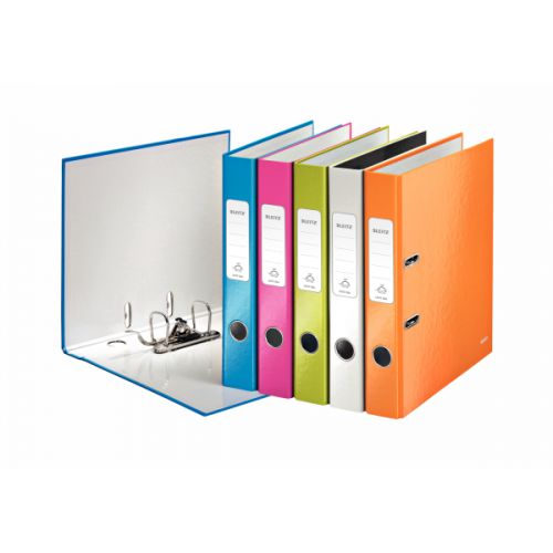 Leitz 180 WOW Lever Arch File Laminated Paper on Board A4 50mm Spine Width Assorted (Pack 10) 10061099
