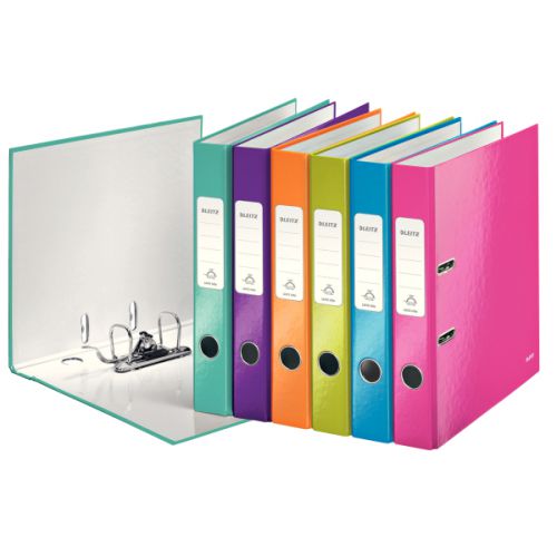 Leitz Wow Leverarch File 180 A4 50mm Assorted Pack 10