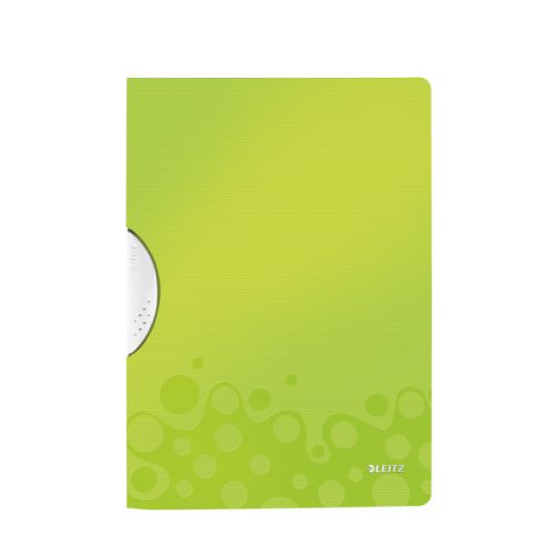 Leitz WOW ColorClip Poly File A4 Green Metallic (Pack of 10) 41850064