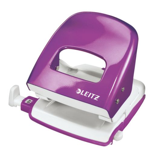 Leitz 5008 WOW 2 Hole Punch Metal 30 Sheet Purple 50081062  | County Office Supplies