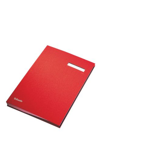 Signature Book 20 Compartments Durable Blotting Card 340x240mm Red