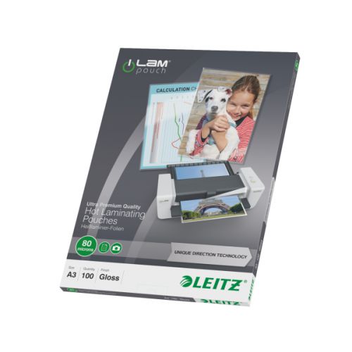 Leitz Laminator Pouch 160 Micron A3 Clear Ref 74850000 [Pack 100]