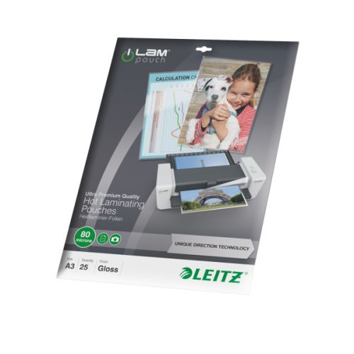 Leitz Laminator Pouch 160 Micron A3 Clear Ref 74860000 [Pack 25]