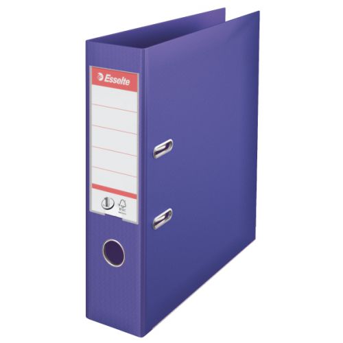 Pack of 10 Assorted Colour Esselte A4 75 mm Power Lever Arch File