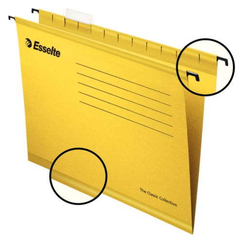 Esselte Classic A4 Yellow Suspension File (Pack of 25) 90314