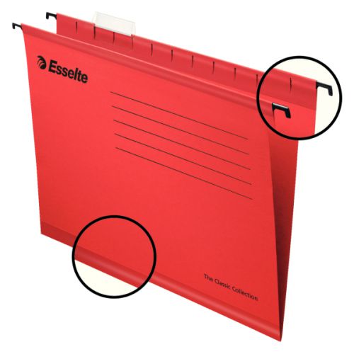 Esselte Classic A4 Red Suspension File (Pack of 25) 90316