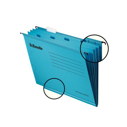 Esselte Classic Blue Foolscap Suspension File Divider (Pack of 10) 93135