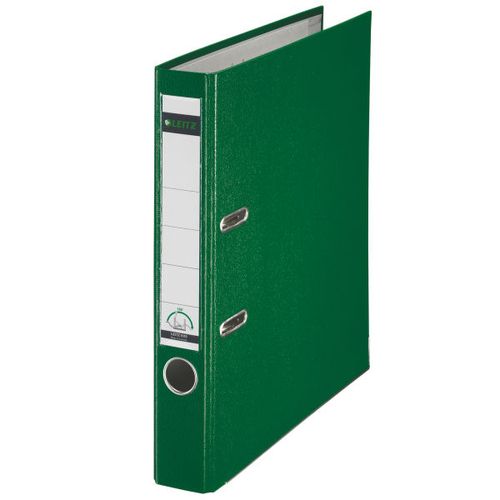 Leitz Mini Lever Arch File Plastic 50mm Spine A4 Green Ref 10151055 [Pack 10]