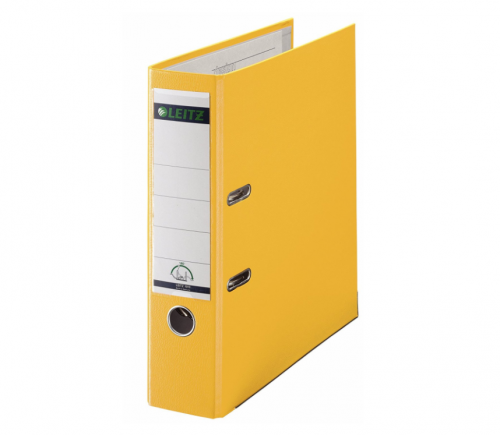 Leitz 180 Lever Arch File Polypropylene A4 80mm Spine Width Yellow (Pack 10) 10101015