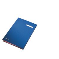 Signature Book 20 Compartments Durable Blotting Card 340x240mm Blue