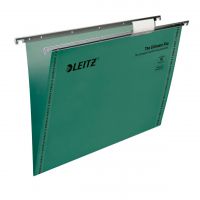 Leitz Ultimate Suspension File Recycled Manilla 15mm V-base 215gsm Foolscap Green Ref 17440055 [Pack 50]